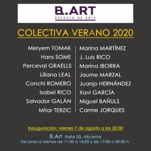 B.ART colectiva verano 2020 - invitación, Alicante - España